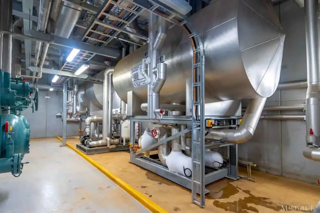 large machinery with pipe insulation