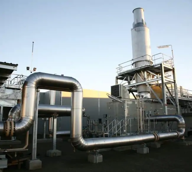 Metal pipes in a Total Insulation facility