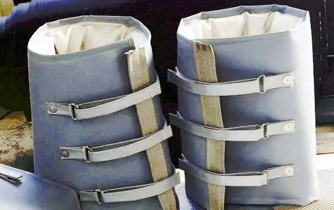 two grey insulation covers